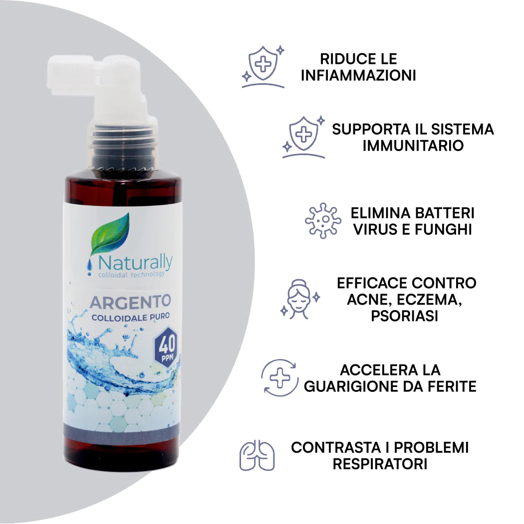 benefici argento colloidale puro - Naturallly integratori naturali