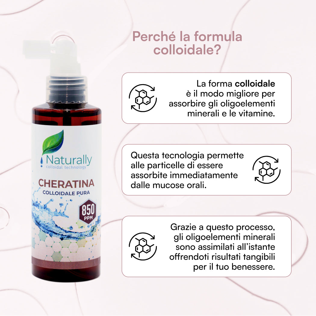 perchè cheratina colloidale pura - Naturallly integratori naturali